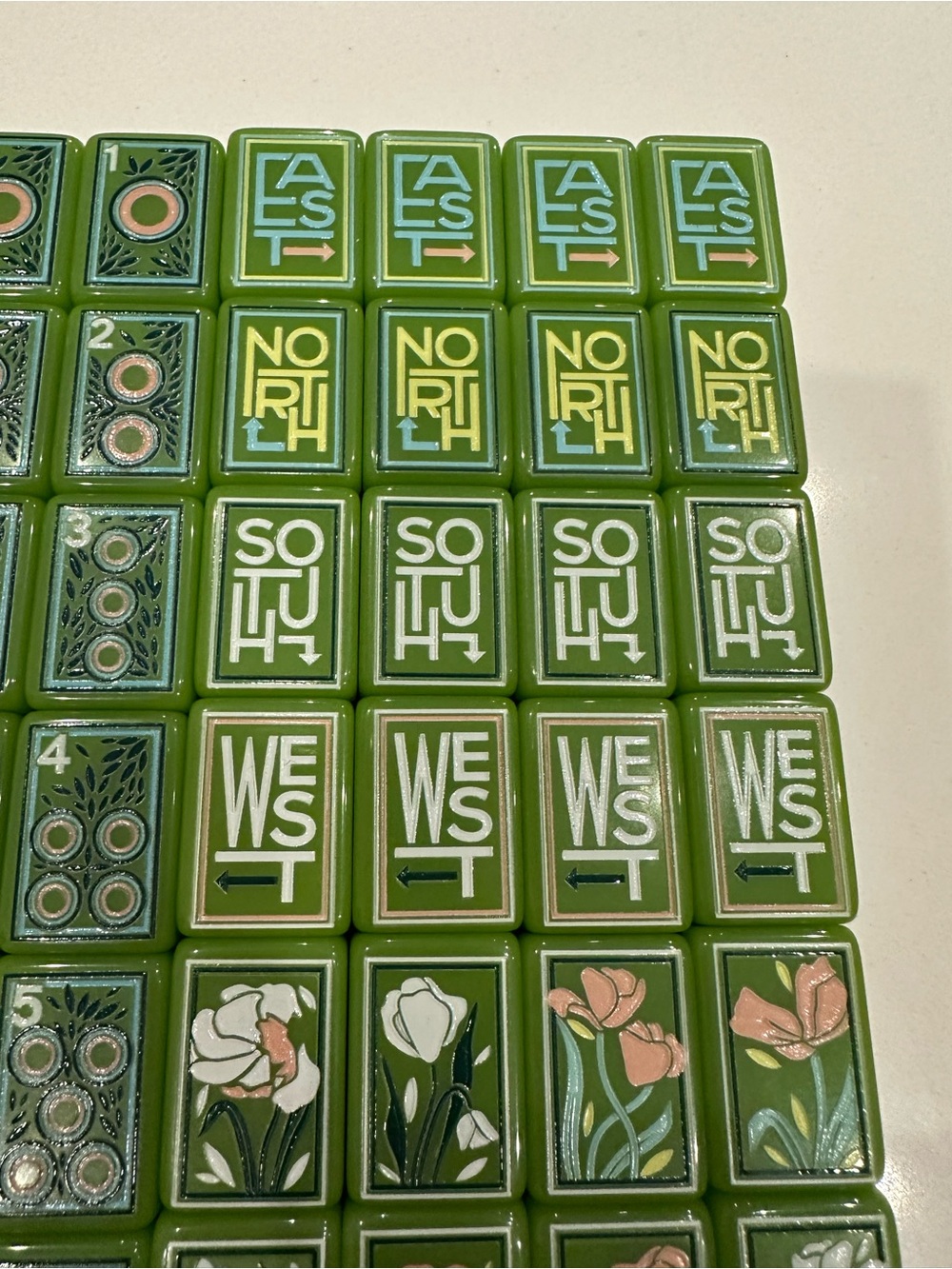 Green Mahjong Tile Set - Classic Home Game - Picture 3 of 10
